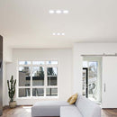 GU10 infälld ram/armatur för 3 glödlampor, kvadratisk form, justerbar ljusriktning, 261X88x31mm, infälld. 245x75mm, vit, V-TAC