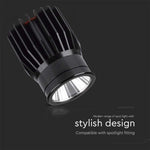 18W(1900Lm) LED module for GU10 frame, 34°, V-TAC, IP20, black, warm white light 3000K