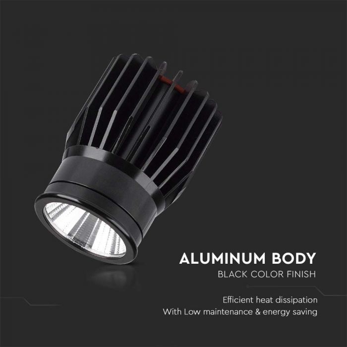 18W(1900Lm) LED module for GU10 frame, 34°, V-TAC, IP20, black, warm white light 3000K