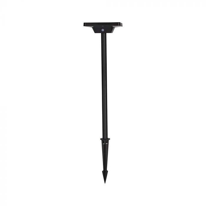 3W(220Lm) LED-solarmatur, markmontering, IP65, V-TAC, 3,7V, 2600mAh Li-ion-batteri, 3IN1, svart