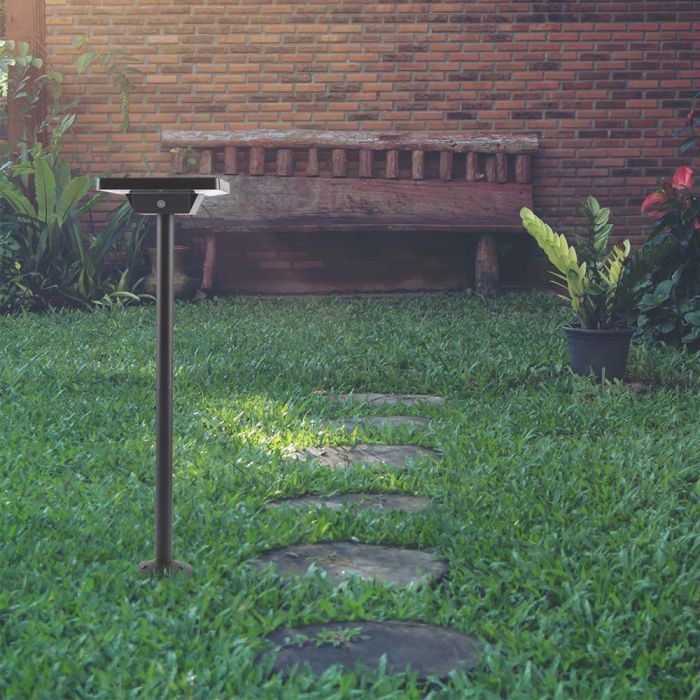 Светодиодный солнечный светильник 3W(220Lm), наземное крепление, IP65, V-TAC, 3.7V, 2600mAh Li-ion Battery, 3IN1, Black