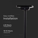 Светодиодный солнечный светильник 3W(220Lm), наземное крепление, IP65, V-TAC, 3.7V, 2600mAh Li-ion Battery, 3IN1, Black