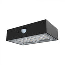 3W(350Lm) 21 LED solārais  fasādes gaismeklis ar sensoru,  3.7V, Lithium 1200mAh Baterija, IP65, melns, 4000K+3000K