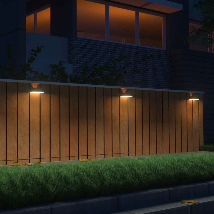 3W(350Lm) 21 LED solar front luminaire with sensor, 3.7V, Lithium 1200mAh Battery, IP65, black, 4000K+3000K