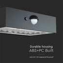 3W(350Lm) 21 LED solārais  fasādes gaismeklis ar sensoru,  3.7V, Lithium 1200mAh Baterija, IP65, melns, 4000K+3000K