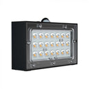 3W(350Lm) 21 LED solārais  fasādes gaismeklis ar sensoru,  3.7V, Lithium 1200mAh Baterija, IP65, melns, 4000K+3000K