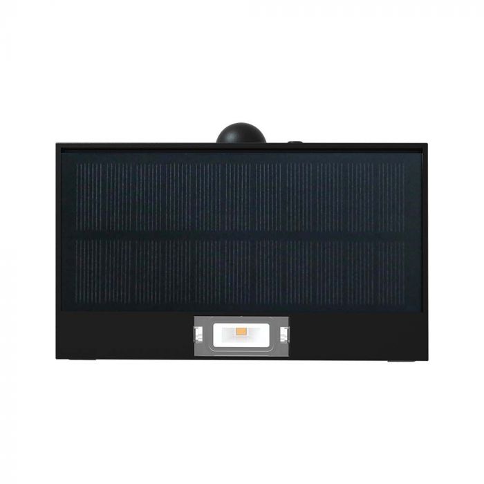 3W(350Lm) 21 LED solar front luminaire with sensor, 3.7V, Lithium 1200mAh Battery, IP65, black, 4000K+3000K