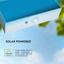3W(350Lm) LED solar front luminaire with PIR sensor, V-TAC, IP65, DC:3.2V LifePO4 6000mAh Battery, white, 3000+4000K