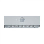 3W (350Lm) LED päikesepaneeliga esivalgusti PIR-anduriga, V-TAC, IP65, DC: 3.2V LifePO4 6000mAh aku, valge, 3000+4000K