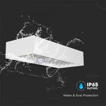 6W(900Lm) 3,7V 35 LED solcellsfrontarmatur med PIR-sensor, V-TAC, IP65, vit, fyrkantig, 3,7V, litium 3000mAh batteri, neutralvitt ljus 4000K
