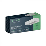 6W(900Lm) 3,7V 35 LED solcellsfrontarmatur med PIR-sensor, V-TAC, IP65, vit, fyrkantig, 3,7V, litium 3000mAh batteri, neutralvitt ljus 4000K