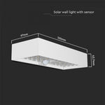 6W(900Lm) 3,7V 35 LED solcellsfrontarmatur med PIR-sensor, V-TAC, IP65, vit, fyrkantig, 3,7V, litium 3000mAh batteri, neutralvitt ljus 4000K