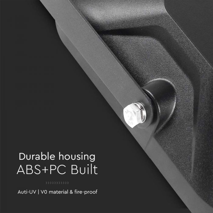 30W(4800Lm) LED prožektors ar saules bateriju, IP65, V-TAC,   6.4V, 6000mAh LiFePO4 Battery, 12.5W solārais panelis, ar PIR kustību sensoru un tālvadības pulti, melns, auksti balta gaisma 6400K