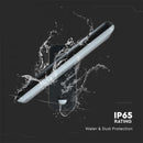 15W(2000Lm) LED solārais fasādes gaismeklis ar PIR sensoru, V-TAC, IP65,  DC:3.2V LifePO4 6000mAh Battery, melns, 6000K+4000K