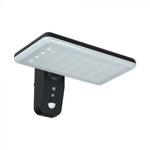 15W (2000Lm) LED päikesepaneeliga esivalgusti PIR-anduriga, V-TAC, IP65, DC:3.2V LifePO4 6000mAh aku, must, 6000K+4000K