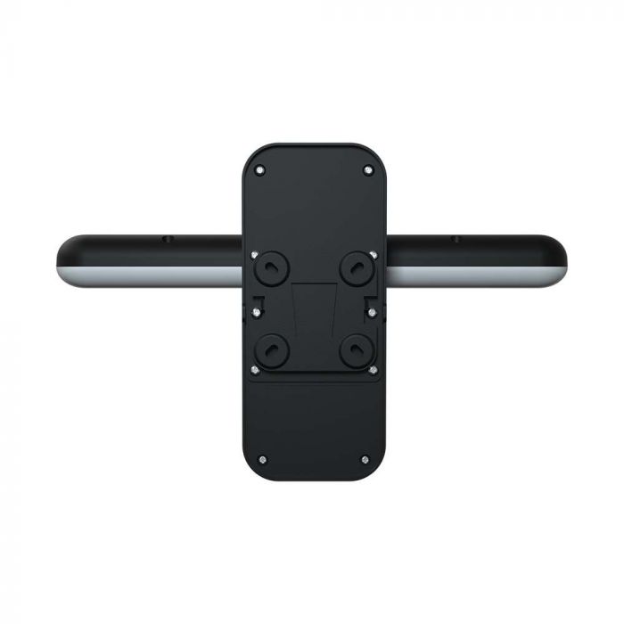 15W(2000Lm) LED solārais fasādes gaismeklis ar PIR sensoru, V-TAC, IP65,  DC:3.2V LifePO4 6000mAh Battery, melns, 6000K+4000K