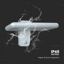 15W(2000Lm) LED solārais fasādes gaismeklis ar PIR sensoru, V-TAC, IP65,  DC:3.2V LifePO4 6000mAh Battery, balts, 6000K+4000K