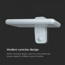 15W(2000Lm) LED solārais fasādes gaismeklis ar PIR sensoru, V-TAC, IP65,  DC:3.2V LifePO4 6000mAh Battery, balts, 6000K+4000K