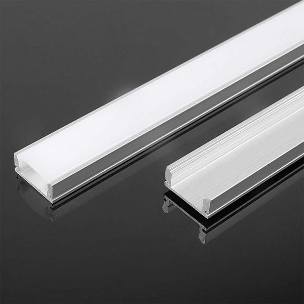 2m aluminium profile, milk-coloured glass, V-TAC