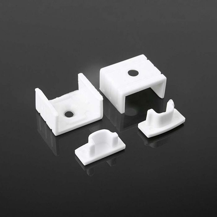 Алюминиевый профиль 2 м, стекло молочного цвета, V-TAC