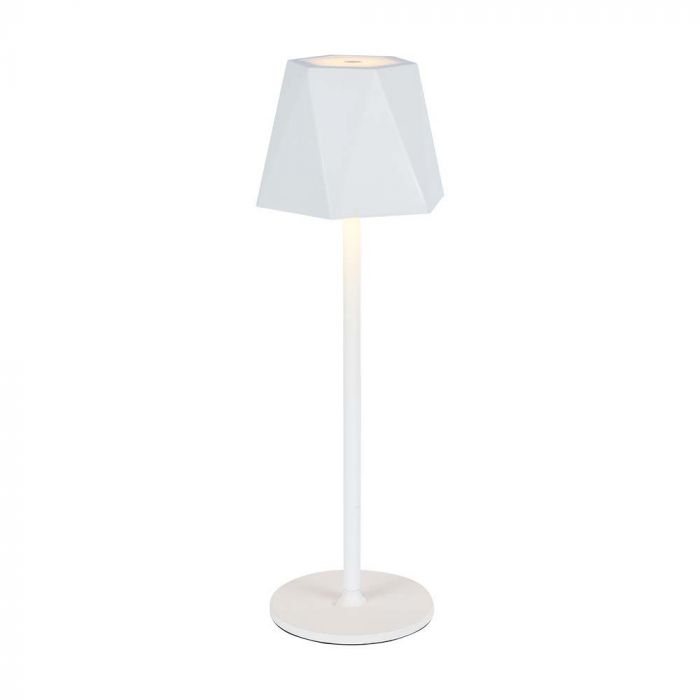 4W(150Lm) LED-bordslampa, IP20, V-TAC, vit, DC:5V, 1800mAh litiumbatteri, 3IN1