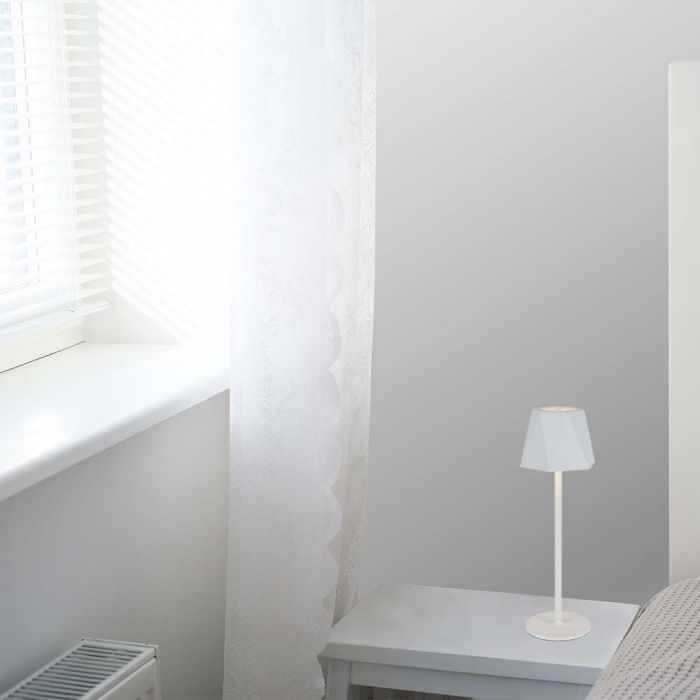 4W(150Lm) LED galda lampa, IP20, V-TAC, balta,  DC:5V, 1800mAh Litija baterija,3IN1