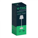 4W(150Lm) LED galda lampa, IP20, V-TAC, balta,  DC:5V, 1800mAh Litija baterija,3IN1