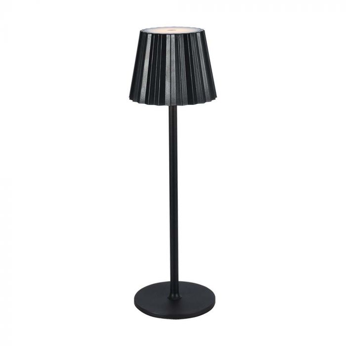 4W(150Lm) LED bordslampa, IP20, V-TAC, DC:5V, 1800mAh litiumbatteri, svart, 3IN1.