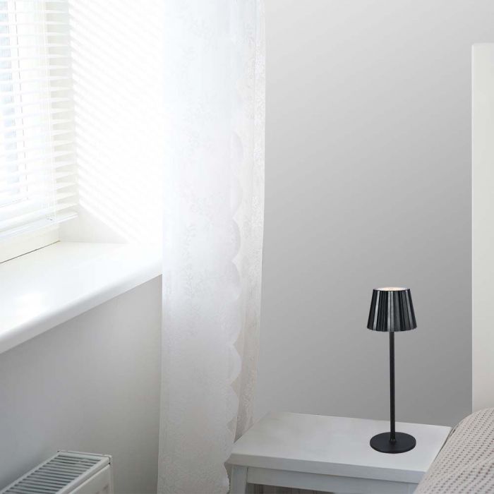 4W(150Lm) LED galda lampa, IP20, V-TAC,  DC:5V, 1800mAh Litija baterija, melna, 3IN1.