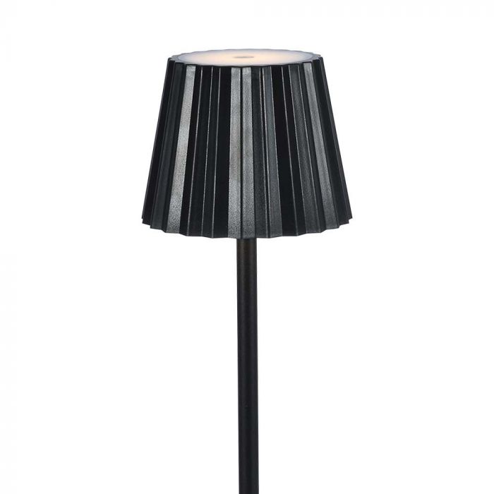 4W(150Lm) LED bordslampa, IP20, V-TAC, DC:5V, 1800mAh litiumbatteri, svart, 3IN1.