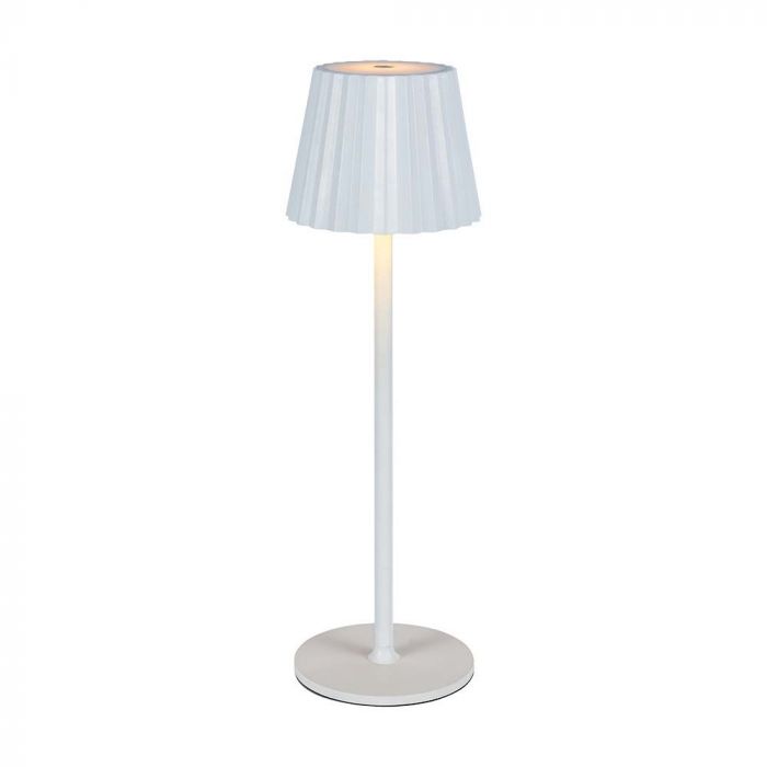 4W(150Lm) LED-bordslampa, IP20, V-TAC, vit, DC:5V, 1800mAh litiumbatteri, 3IN1