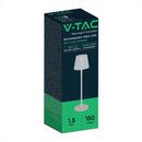 4W(150Lm) LED galda lampa, IP20, V-TAC, balta,  DC:5V, 1800mAh Litija baterija, 3IN1