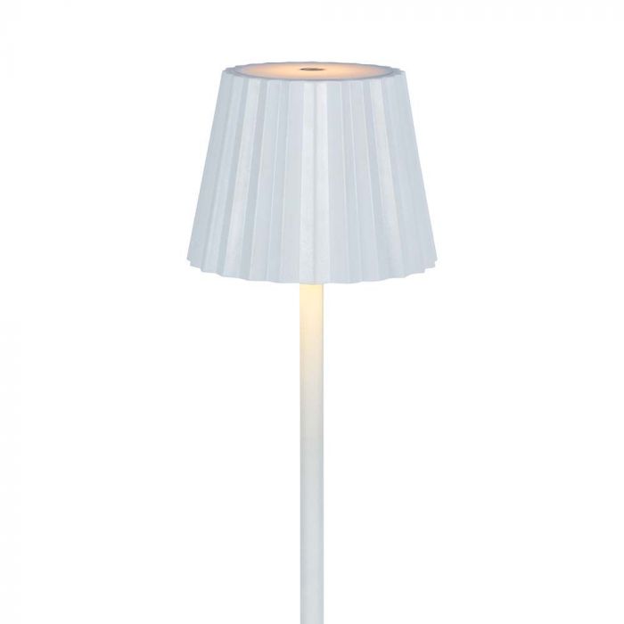 4W(150Lm) LED-bordslampa, IP20, V-TAC, vit, DC:5V, 1800mAh litiumbatteri, 3IN1