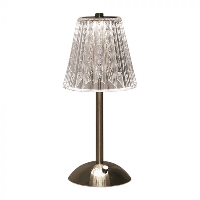2,4W(210Lm) LED-bordslampa, V-TAC, IP20, DC:5V, 1800mAh litiumbatteri, nickel, 3IN1