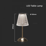 2,4W(210Lm) LED-bordslampa, V-TAC, IP20, DC:5V, 1800mAh litiumbatteri, nickel, 3IN1