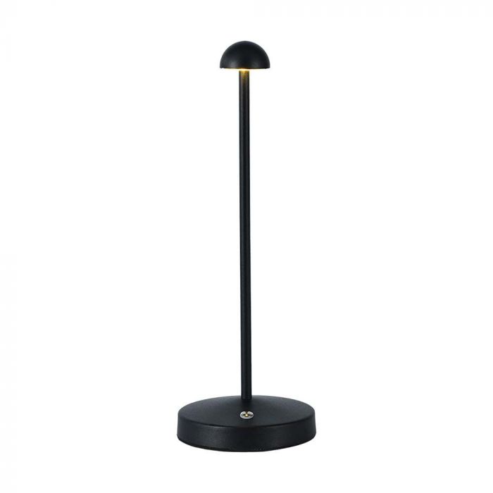 1,6W(130Lm) LED skrivbordslampa, V-TAC, IP20, DC:5V, 1800mAh litiumbatteri, svart, 3IN1