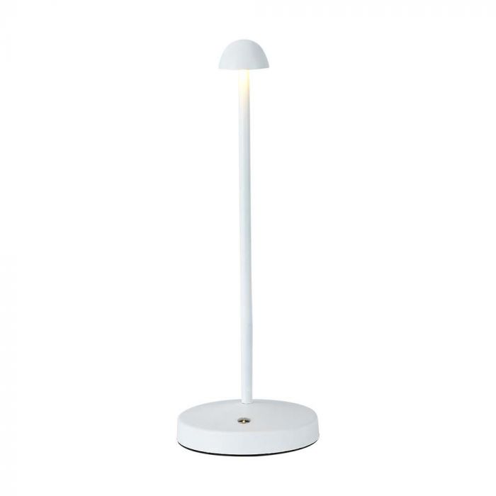 1,6W(130Lm) LED-bordslampa, V-TAC, IP20, DC:5V, 1800mAh litiumbatteri, vit, 3IN1