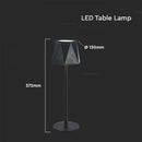 4W(150Lm) 5V 1A LED table lamp, IP20, V-TAC, black, 3IN1
