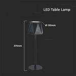 4W(150Lm) 5V 1A LED bordslampa, IP20, V-TAC, svart, 3IN1