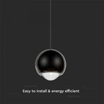 6W(500Lm) LED disainvalgusti, V-TAC, IP20, must, soe valge valgus 3000K