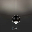 6W(500Lm) LED Designer luminaire, V-TAC, IP20, black, warm white light 3000K