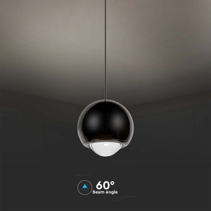 Светодиодный дизайнерский светильник 6W(500Lm), V-TAC, IP20, черный, теплый белый свет 3000K