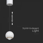6W(500Lm) LED disainvalgusti, V-TAC, IP20, valge, soe valge valgus 3000K