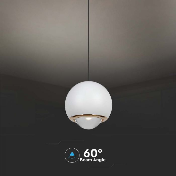 6W(500Lm) LED Design Luminaire, V-TAC, IP20, white, warm white light 3000K
