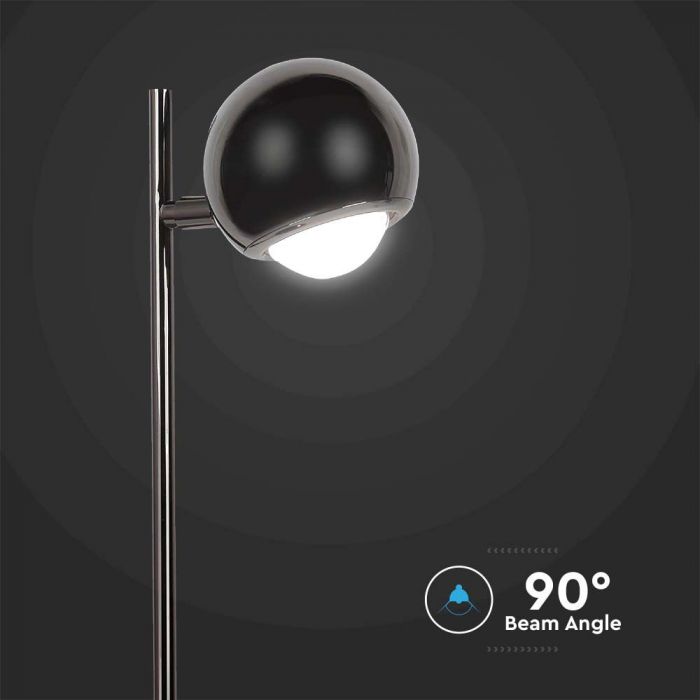 5W(500Lm) LED-bordslampa, IP20, V-TAC, svart, varmvitt ljus 3000K