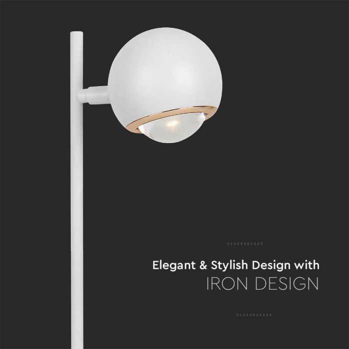 5W(500Lm) LED-bordslampa, IP20, V-TAC, vit, varmvitt ljus 3000K