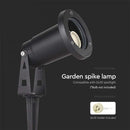 V-TAC MINI LED dārza lampa, saderīga ar GU10 spuldzi, iespraužama zemē, alumīnija korpuss, melna, IP65