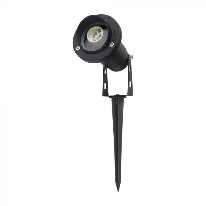 V-TAC MINI LED garden lamp, compatible with GU10 bulb, plug-in, aluminium housing, black, IP65