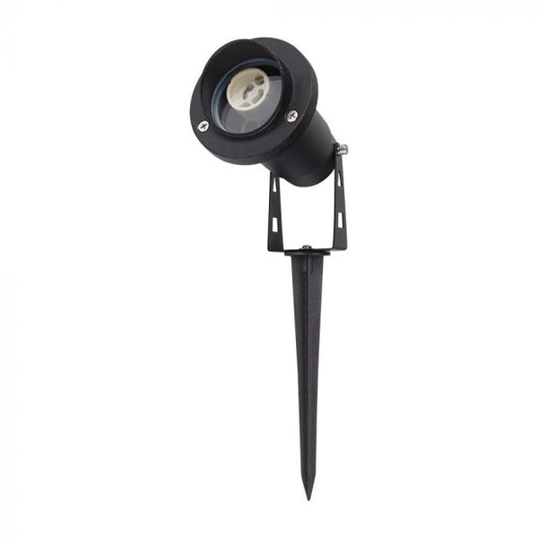 V-TAC MINI LED aialamp, ühildub GU10 pirniga, pistikupesaga, alumiiniumist korpus, must, IP65