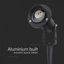 V-TAC MINI LED garden lamp, compatible with GU10 bulb, plug-in, aluminium housing, black, IP65